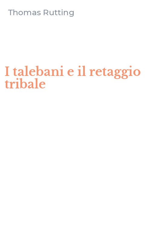 I talebani e il retaggio tribale