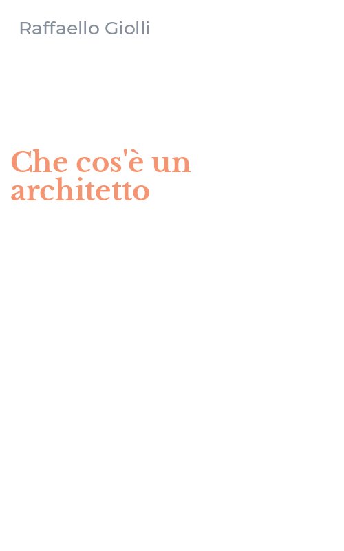 Che cos'è un architetto