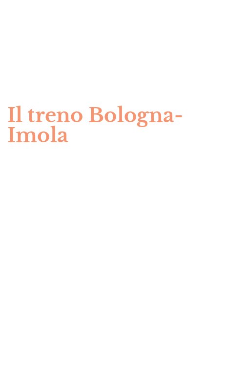 Il treno Bologna-Imola