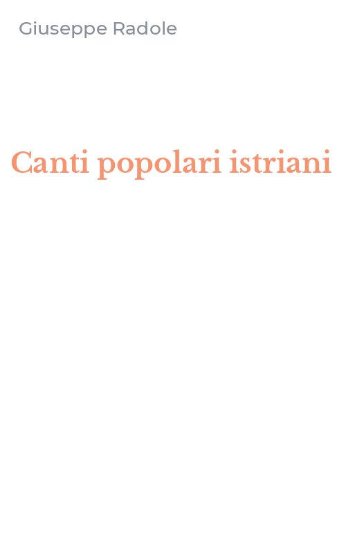 Canti popolari istriani