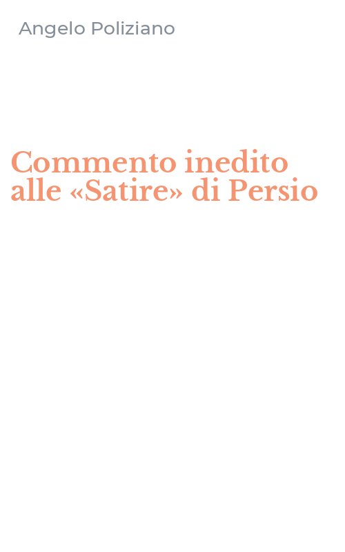 Commento inedito alle «Satire» di Persio