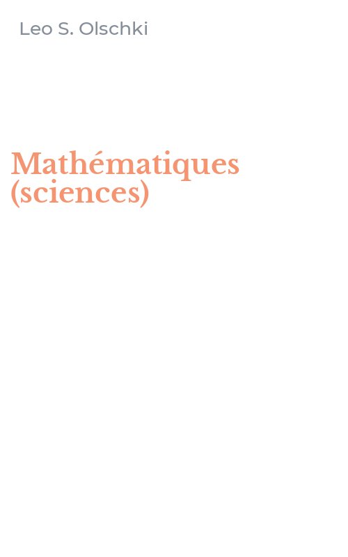 Mathématiques (sciences)