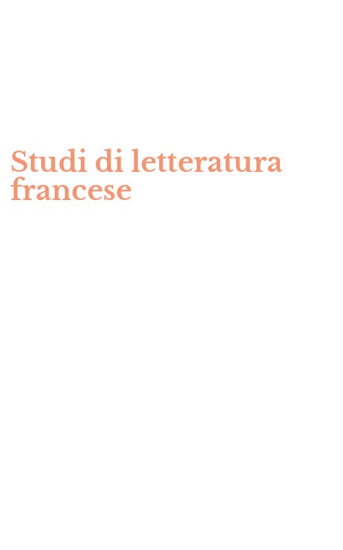 Studi di letteratura francese