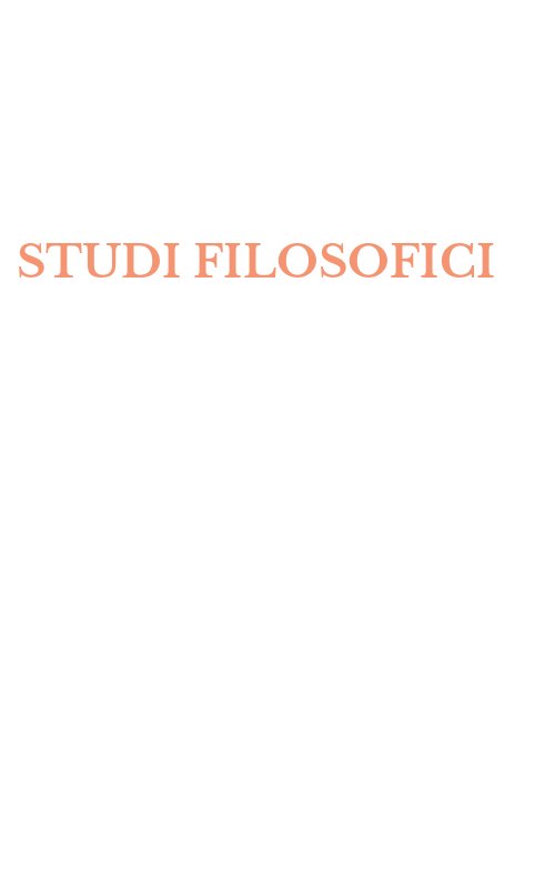 STUDI FILOSOFICI