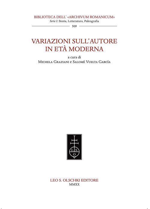 Variazioni sull'autore in età moderna