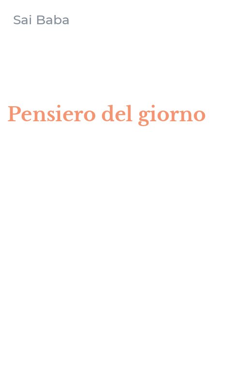 Pensiero del giorno