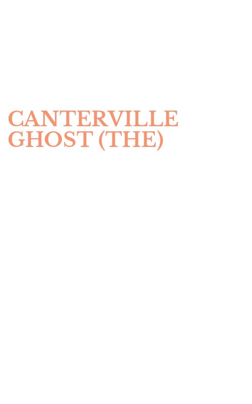 CANTERVILLE GHOST (THE)