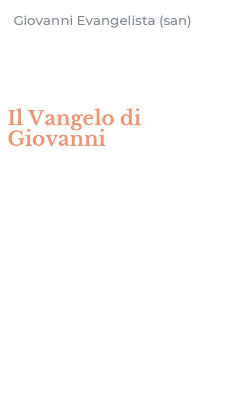 Il Vangelo di Giovanni