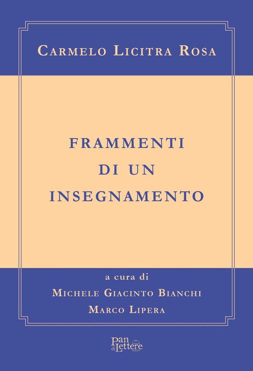 Frammenti di un insegnamento