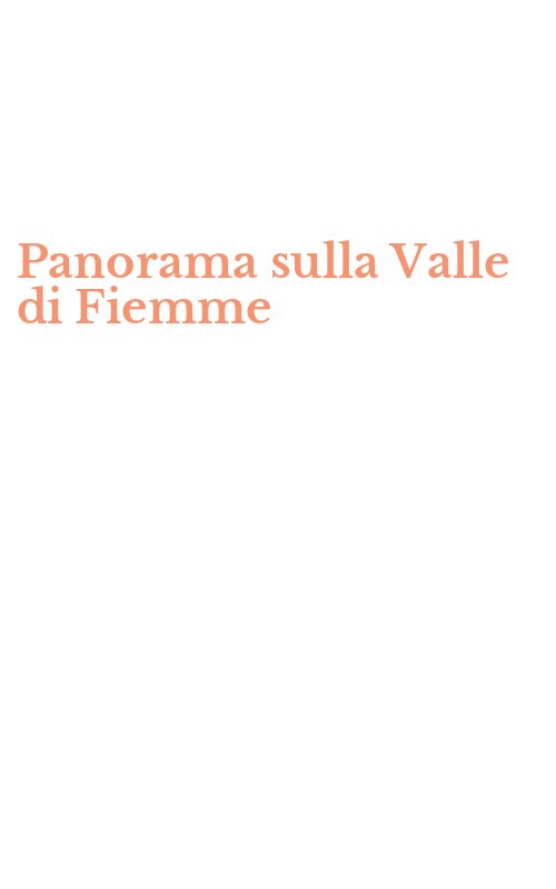 Panorama sulla Valle di Fiemme