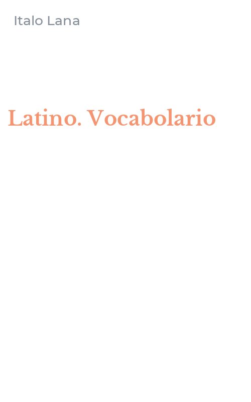 Latino. Vocabolario