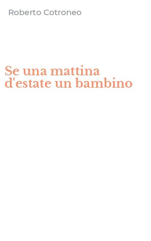 Se una mattina d'estate un bambino