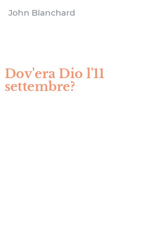 Dov'era Dio l'11 settembre?