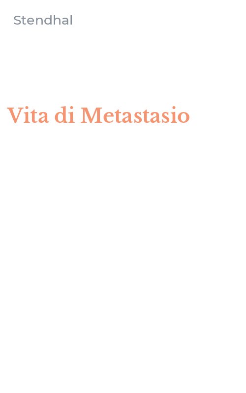Vita di Metastasio