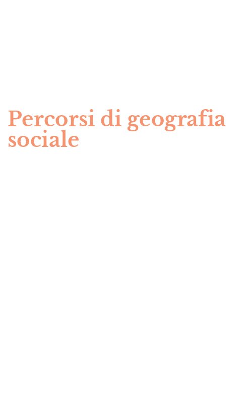 Percorsi di geografia sociale