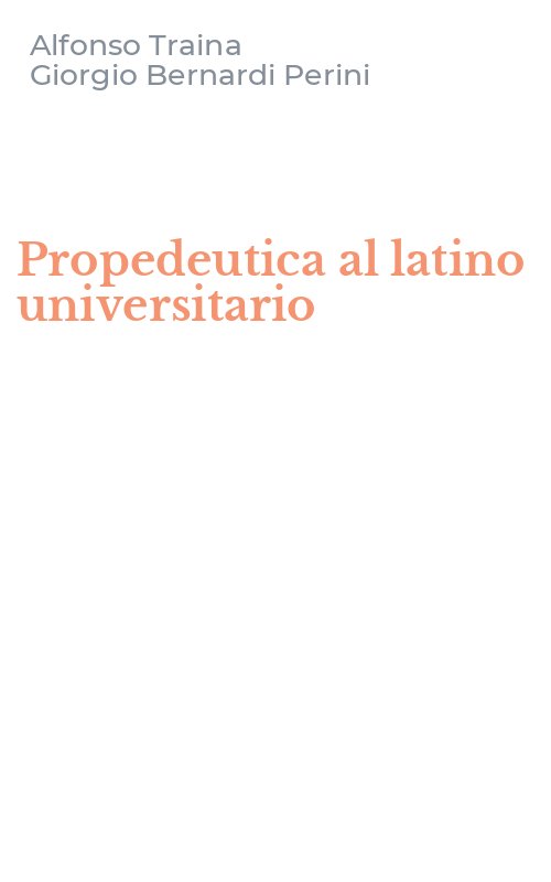 Propedeutica al latino universitario