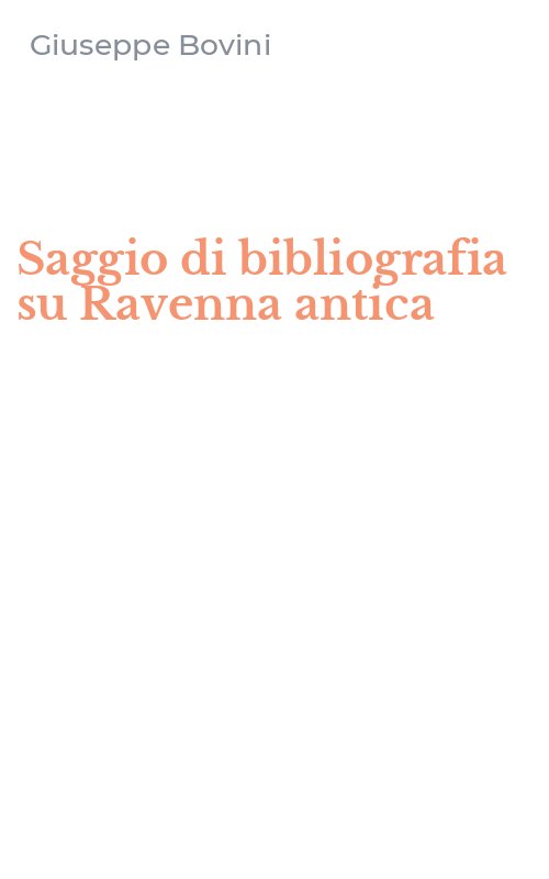 Saggio di bibliografia su Ravenna antica