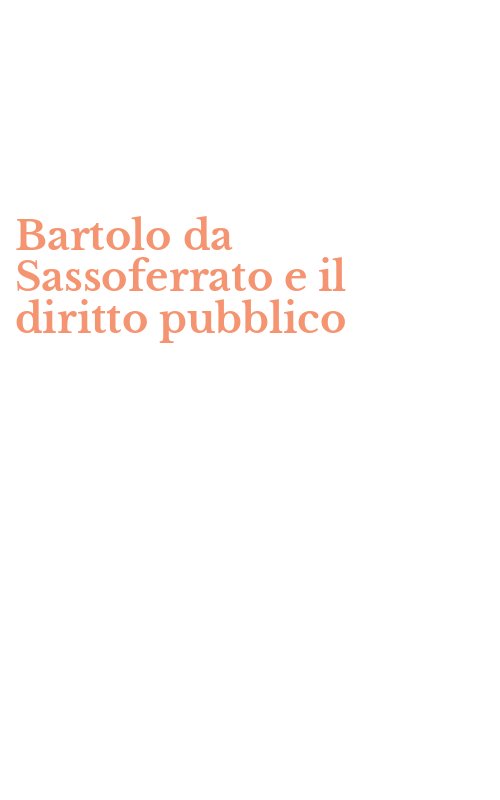 Bartolo da Sassoferrato e il diritto pubblico