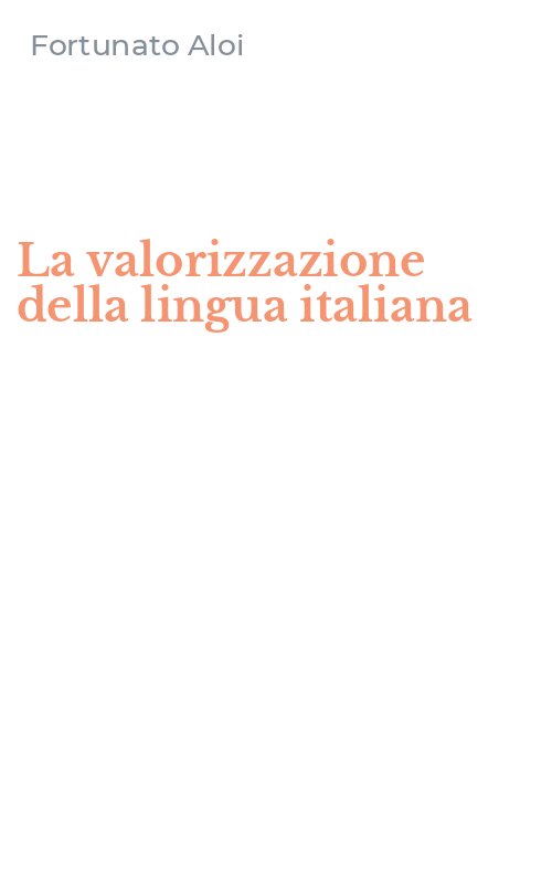 La valorizzazione della lingua italiana