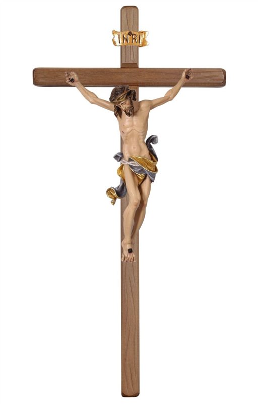 CRISTO LEONARDO CROCE DRITTA 15/33CM COLORATO