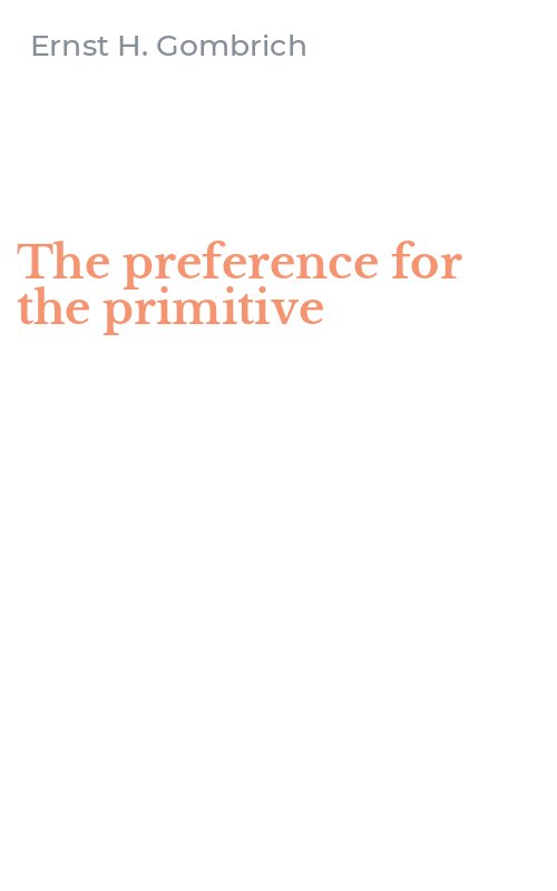 The preference for the primitive