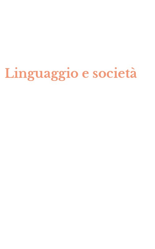 Linguaggio e società