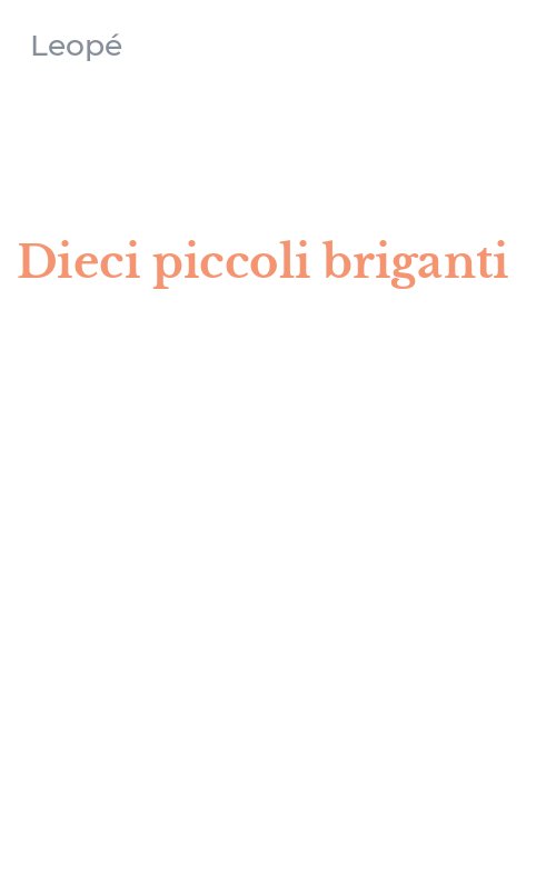 Dieci piccoli briganti