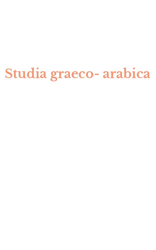 Studia graeco-arabica
