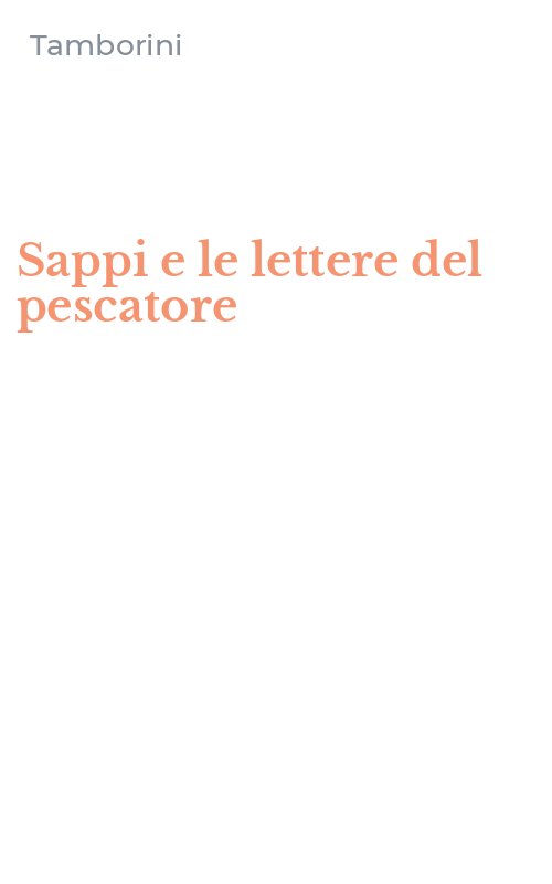 Sappi e le lettere del pescatore