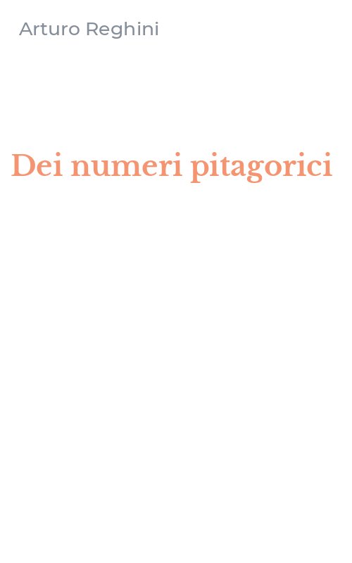 Dei numeri pitagorici