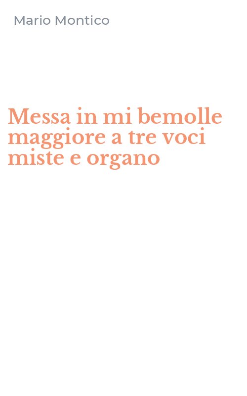 Messa in mi bemolle maggiore a tre voci miste e organo