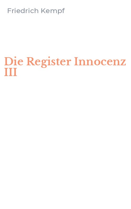 Die Register Innocenz III