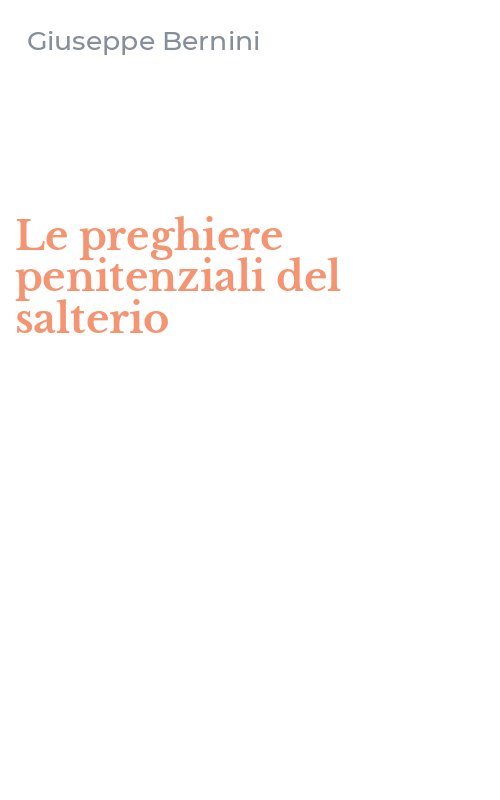 Le preghiere penitenziali del salterio