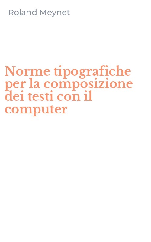 Norme tipografiche per la composizione dei testi con il computer