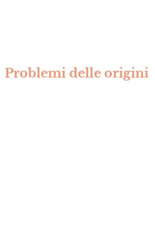 Problemi delle origini