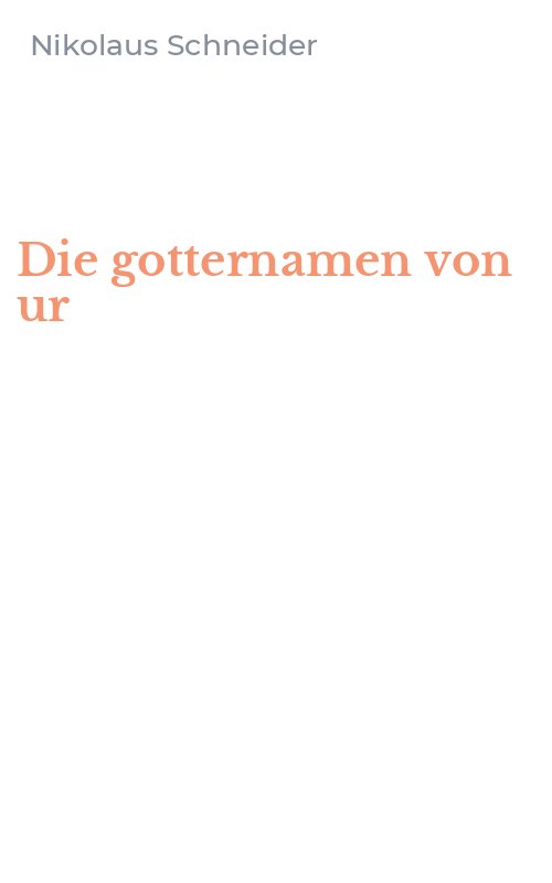 Die gotternamen von ur