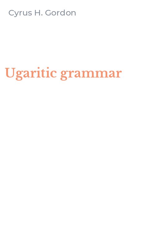Ugaritic grammar