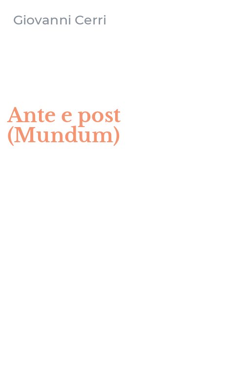 Ante e post (Mundum)