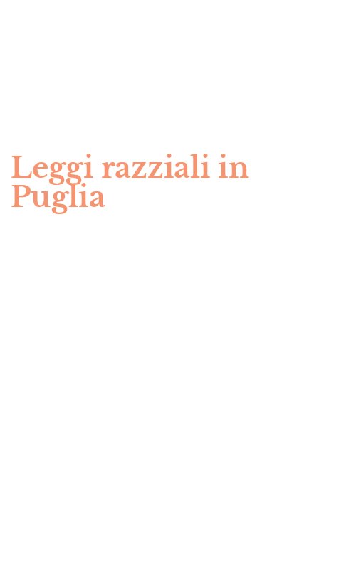 Leggi razziali in Puglia