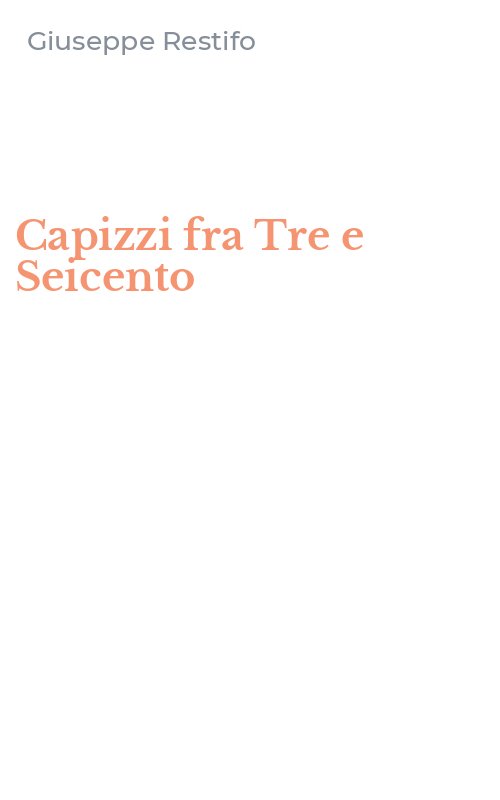 Capizzi fra Tre e Seicento