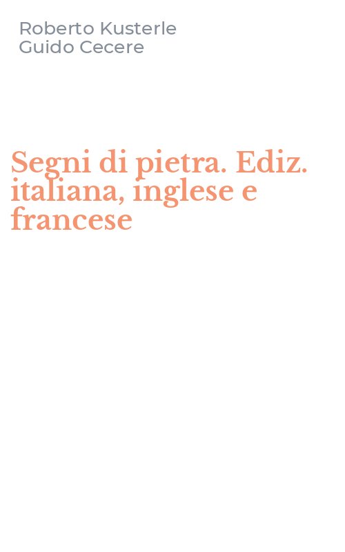 Segni di pietra. Ediz. italiana, inglese e francese