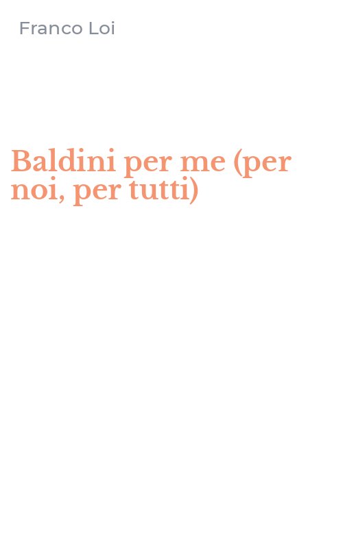 Baldini per me (per noi, per tutti)