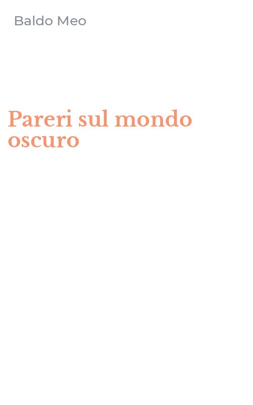 Pareri sul mondo oscuro