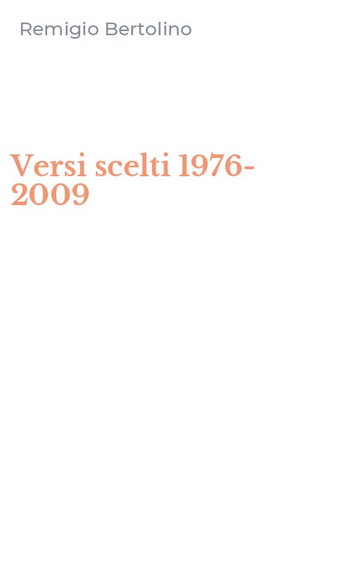 Versi scelti 1976-2009