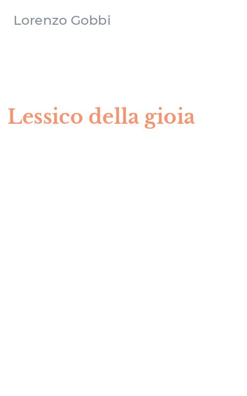 Lessico della gioia