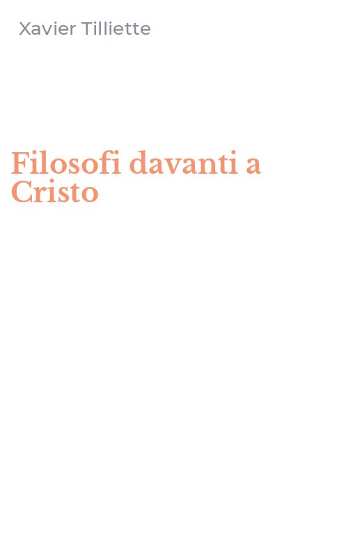 Filosofi davanti a Cristo