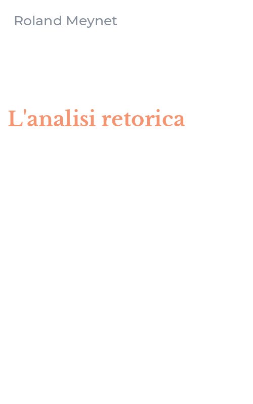 L'analisi retorica