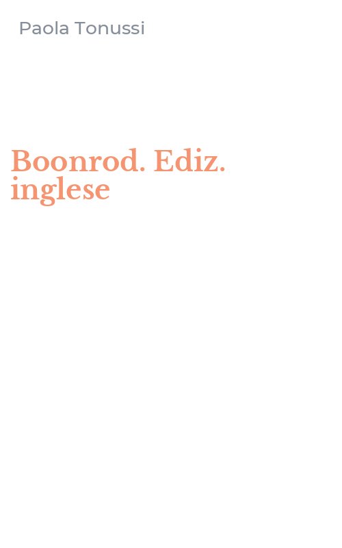 Boonrod. Ediz. inglese