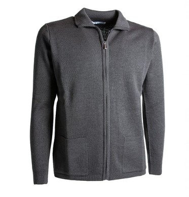 GIACCA DONNA CON ZIP GRIGIO SCURO