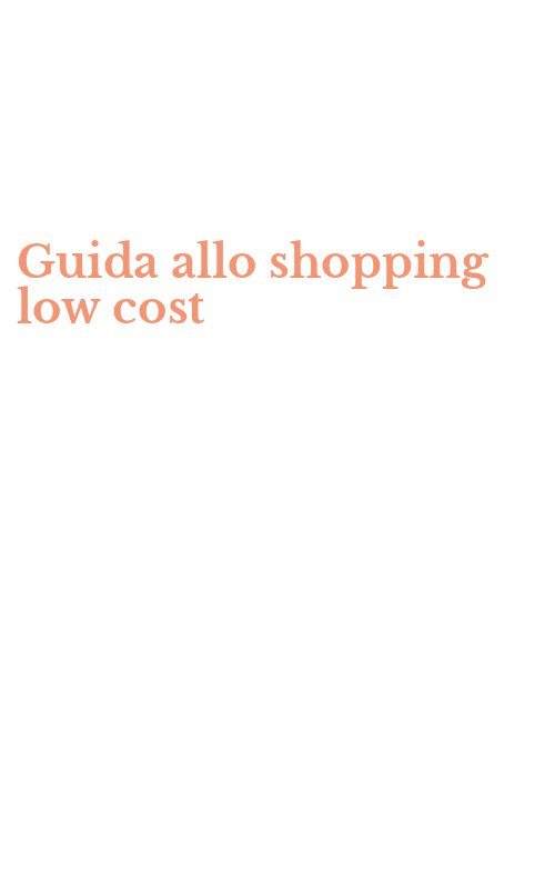 Guida allo shopping low cost